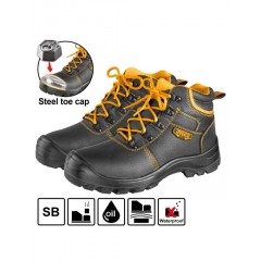 Bocanci Protectie Negri cu Varf Metalic, INGCO SSH04SB, MARIMI 39-46