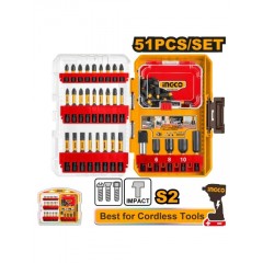 Set de Bits Impact pentru Scule pe Acumulator 51buc INGCO AKDL25106
