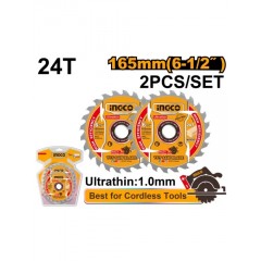 Disc Widia Lemn 185mm Ultra Subtire pentru Circular pe Acumulator 2buc/set INGCO TSB1853