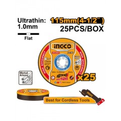 Disc Abraziv Ingco 115x1.0mm set 25buc MCD11011525 Disc Abraziv Ingco 115x1.0mm set 25buc MCD11011525