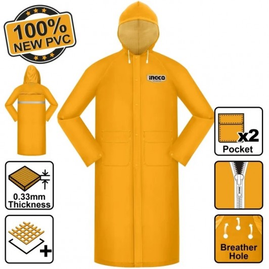 Pelerina Ploaie XL 120 cm lungime INGCO HRCTL031, MARIMI L-XXL