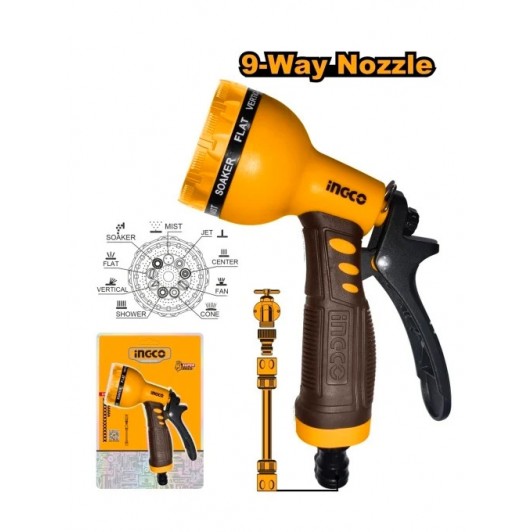 Pistol pentru Stropit cu 9 Functii INGCO HWSG092