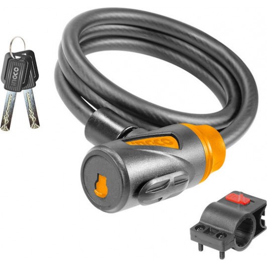 Lacăt Bicicletă Tip Spiră cu cheie, INGCO DBK11210