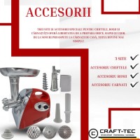 Masina electrica tocat carne, 3800W, 3 site, accesorii incluse MX713 Masina electrica tocat carne, 3800W, 3 site, accesorii incluse MX713