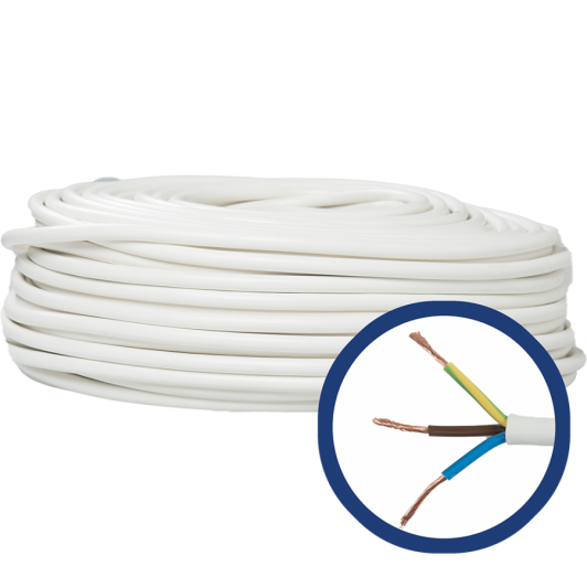 Cablu electric MYYM din cupru, 3×1.5mm, lungime 100 m, flexibil, MX1344 Cablu electric MYYM din cupru, 3×1.5mm, lungime 100 m, flexibil, MX1344