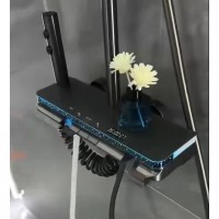Coloana de Dus Smart cu LED si Termostat, 4 Moduri, Butoane Tip Piano, Montaj pe Perete, Negru-Gri Coloana de Dus Smart cu LED si Termostat, 4 Moduri, Butoane Tip Piano, Montaj pe Perete, Negru-Gri