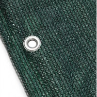 Plasa umbrire gard, cu inele PREMIUM, 1.2 X 10 m, verde, densitate 150 g/mp, grad umbire 100%