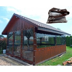 Folie cristal 2.5x 2 m inchidere Terase-Foisoare Cu Bride Rotative, tiv de 5 cm, densitate 1030g/mp