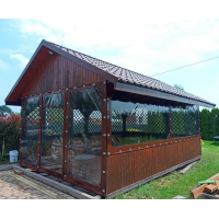 Folie cristal 2.5x 2 m inchidere Terase-Foisoare Cu Bride Rotative, tiv de 5 cm, densitate 1030g/mp