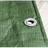 Prelata 2 m x 3 m impermeabila, cu inele, densitate 120 G/MP, verde + sfoara 25 m cadou Prelata 2 m x 3 m impermeabila, cu inele, densitate 120 G/MP, verde + sfoara 25 m cadou