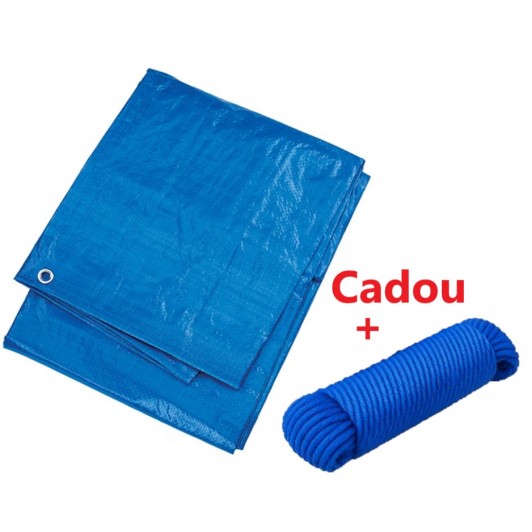 Prelata 5 m x 6 m impermeabila, cu inele, densitate 80 G/MP, albastra + sfoara 25 m cadou Prelata 5 m x 6 m impermeabila, cu inele, densitate 80 G/MP, albastra + sfoara 25 m cadou