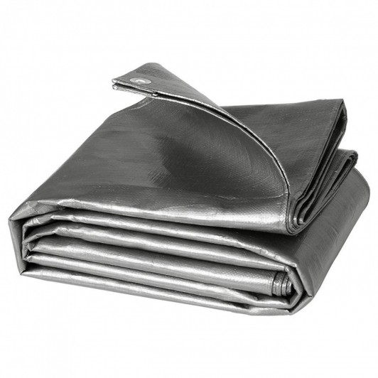 Prelata 10 m x 20 m impermeabila, cu inele, densitate 175 G/MP, gri + sfoara 25 m cadou Prelata 10 m x 20 m impermeabila, cu inele, densitate 175 G/MP, gri + sfoara 25 m cadou