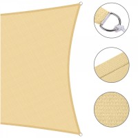 Plasă de umbrire 180 g/mp, 3 x 3 m, crem, cu 4 inele cromate Plasă de umbrire 180 g/mp, 3 x 3 m, crem, cu 4 inele cromate