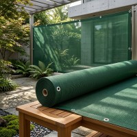 Plasa 1.2 m X 50 m umbrire gard, cu inele PREMIUM, verde, densitate 150 g/mp, grad umbire 100%