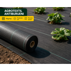 Agrotextil antiburuieni 1.5 × 100 m, 90 g/mp – folie profesională
