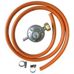 REGULATOR PRESIUNE PT. BUTELII GAZ + FURTUN 1.5 M + 2 COLIERE - KIT