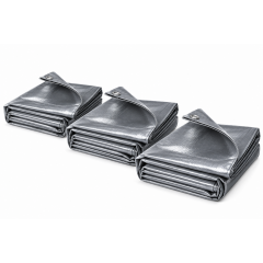SET 3 BUCATI - Prelata cauciucata 3m x 4 m impermeabila, cu inele, densitate 175 G/MP, gri