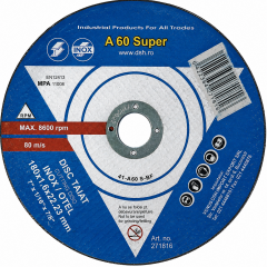 SET 10 BUCĂȚI – DISC DE TĂIAT INOX 41-A60 S-BF – 125 x 1 x 22,23 MM