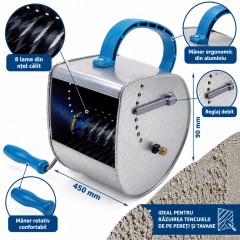 Mașină de stropit calciu pentru pereți și tavane, cu manivelă manuală Mașină de stropit calciu pentru pereți și tavane, cu manivelă manuală