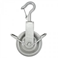 Scripete 160 mm cu carlig, pentru ridicare si tractare sarcini, constructie metalica rezistenta
