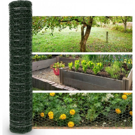 Plasa rabitz plastifiata verde - 1 x 10 m - 25 mm - 1 mm Plasa rabitz plastifiata verde - 1 x 10 m - 25 mm - 1 mm