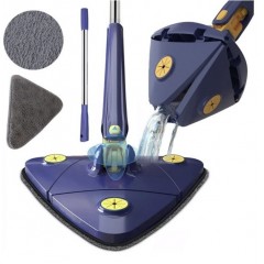 Set 2 x Mop CleanMaster, reglabil,  rotire 360,  Albastru + 6 Lavete cadou