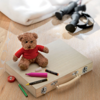 Set desen copii 84 piese WoodArt Creative Master cutie lemn cadou educational