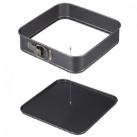 Set 3 tavi cu fund detasabil, forma patrata pentru prajituri