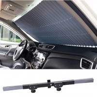 Parasolar auto retractabil, ajustabil, rezistent UV, fixare prin ventuze