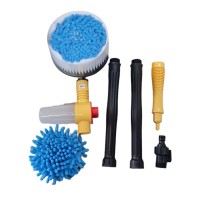 Perie 360 grade spalare auto cu recipient detergent, conector la furtun de gradina