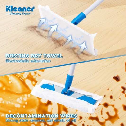 Mop cu servetele umede multi suprafete + 50 rezerve