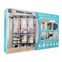 Suport umerase cu 6 rafturi, 173 x 36 x 160 cm, negru