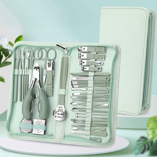 Set manichiura si pedichiura 16 piese, trusa portabila