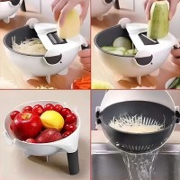 Tocator Multifunctional, Lame Otel Inoxidabil, Suport Scurgere, Maner, Protectie Mana