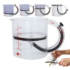 Cana gradata reglabila, cu Maner, 250 ml, Transparent