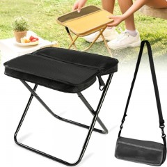 Scaun Taburet Pliabil Camping, Plaja, Pescuit, Gradina, Cadru Metalic, 31 x 29 x 25 cm