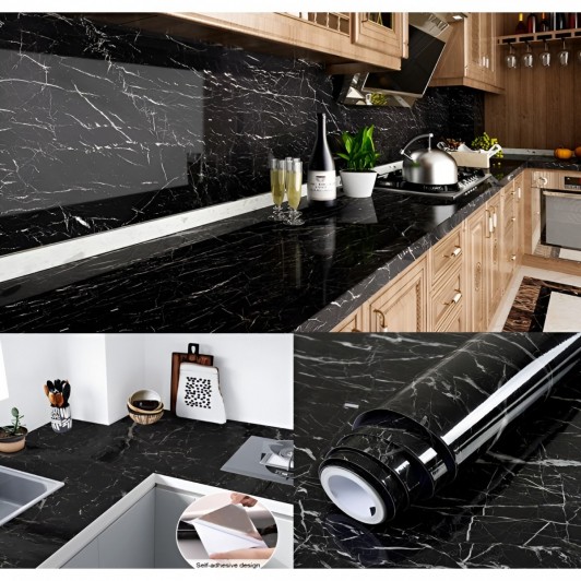 Set 2 x Autocolant mobila imitatie marmura, 40 x 100 cm