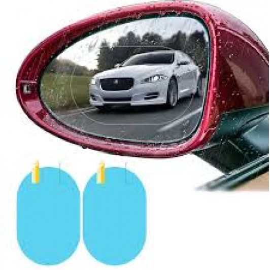 Set 2 x Folie antiaburire pentru oglinzi auto, 95 x 135 mm
