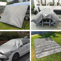 Set 3 x Prelata impermeabila cu inele 3 x 4 m - groasa, argintie