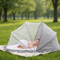 Husa Anti-Tantari Gri, Pliabila, Protectie 360 Grade, 60 x 55 x 5 cm, 0-1 An