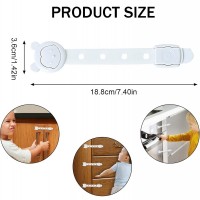 Set 10 sigurante universale, protectie copii pentru usi dulap si sertare, cu adeziv