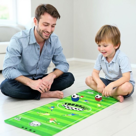 Covor de joaca strategica, fotbal, 1-4 Jucatori, 6 Mingi Incluse, + 5 Ani