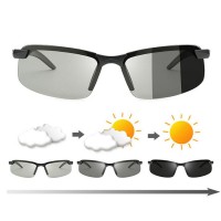 Ochelari de soare polarizati cu ajustare automata, pentru condus, ciclism, 400 UV, lentila neagra