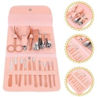 Set de 16 piese pentru ingrijire cosmetica, manichiura, pedichiura si fata