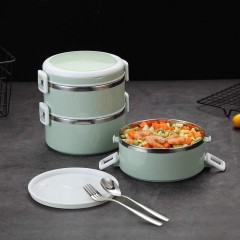 Set 2 bucati caserole termice pentru alimente, din otel inoxidabil, 15 x 8.5 cm, 700 ml