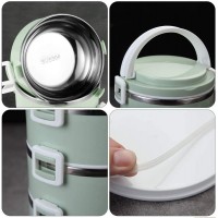 Set 2 bucati caserole termice pentru alimente, din otel inoxidabil, 15 x 8.5 cm, 700 ml Set 2 bucati caserole termice pentru alimente, din otel inoxidabil, 15 x 8.5 cm, 700 ml