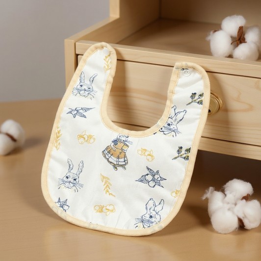 Baveta in Forma de U, din Bumbac, pentru Bebelusi 0-12 Luni, Rezistente la Apa 21 x 30 cm