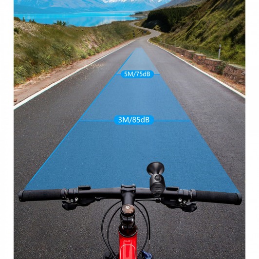 Claxon electric pentru bicicleta rezistent la apa, 120 db, negru