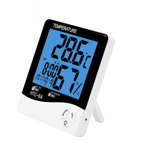 Termometru si Higrometru de Camera, Statie Meteo, Temperatura, Umiditate, Ceas, Alarma