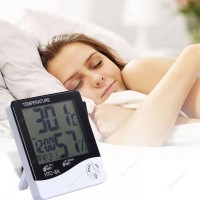 Termometru si Higrometru de Camera, Statie Meteo, Temperatura, Umiditate, Ceas, Alarma